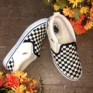 Unisex Checkered Vans Slip-On